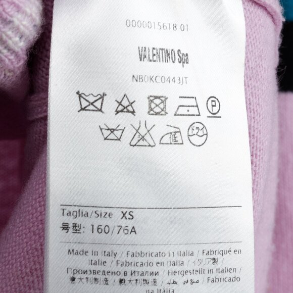 Valentino AW/17 Runway Cherry Blossom Multicolor Counting Colourblock Sweater - Picture 10 of 11